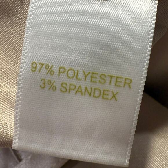 House of Harlow Satin Champagne Gold Wide Leg Pants Women M Office Career Chic - Picture 7 of 9